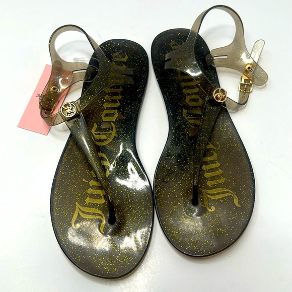 JUICY COUTURE JELLY FLIP FLOP NEW w/TAG HOLLANDER STYLE PLATIC THONGS 10 M - Picture 3 of 9